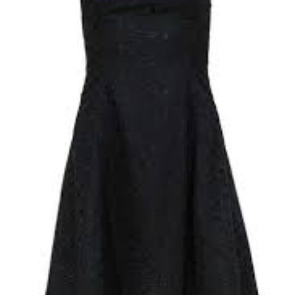 Lilly Pulitzer Vicki Boho Eyelet Crochet Lace Strapless Dress Black Sz 6 - Picture 2 of 8